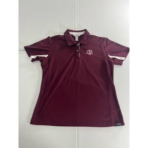 Texas A&M Women Polo Size XL Maroon And White